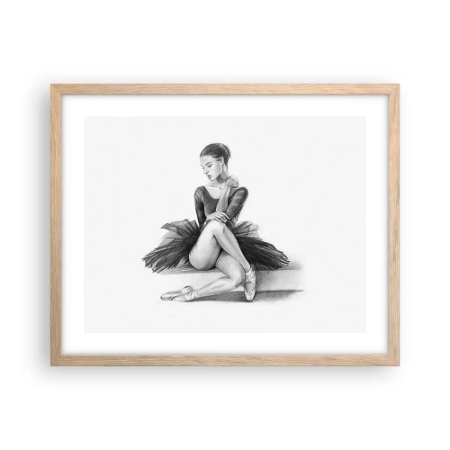 Poster in light oak frame - Enchanted by a Dance - 50x40 cm
