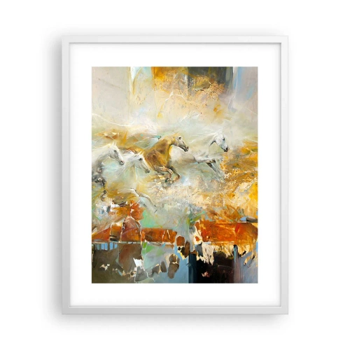 Poster in white frmae - Gallopping through the World - 40x50 cm