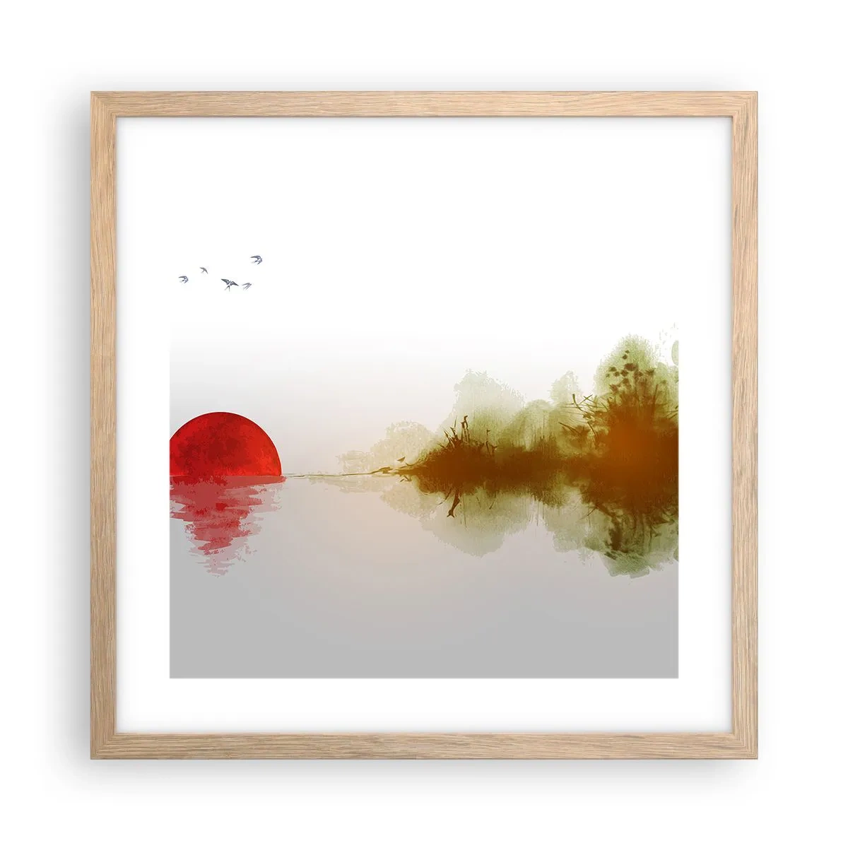 Poster in light oak frame - Promise of Peace - 40x40 cm