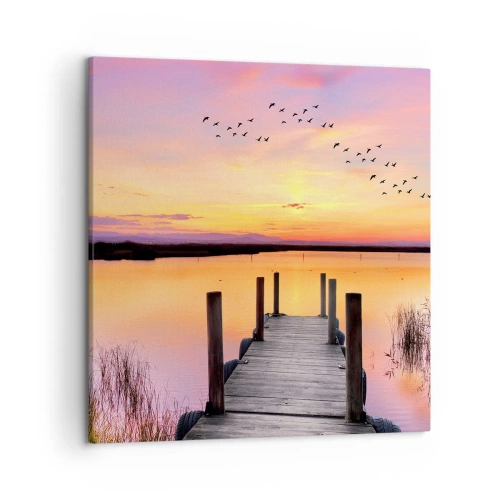 Canvas picture - Violet Quiet Dawn - 50x50 cm