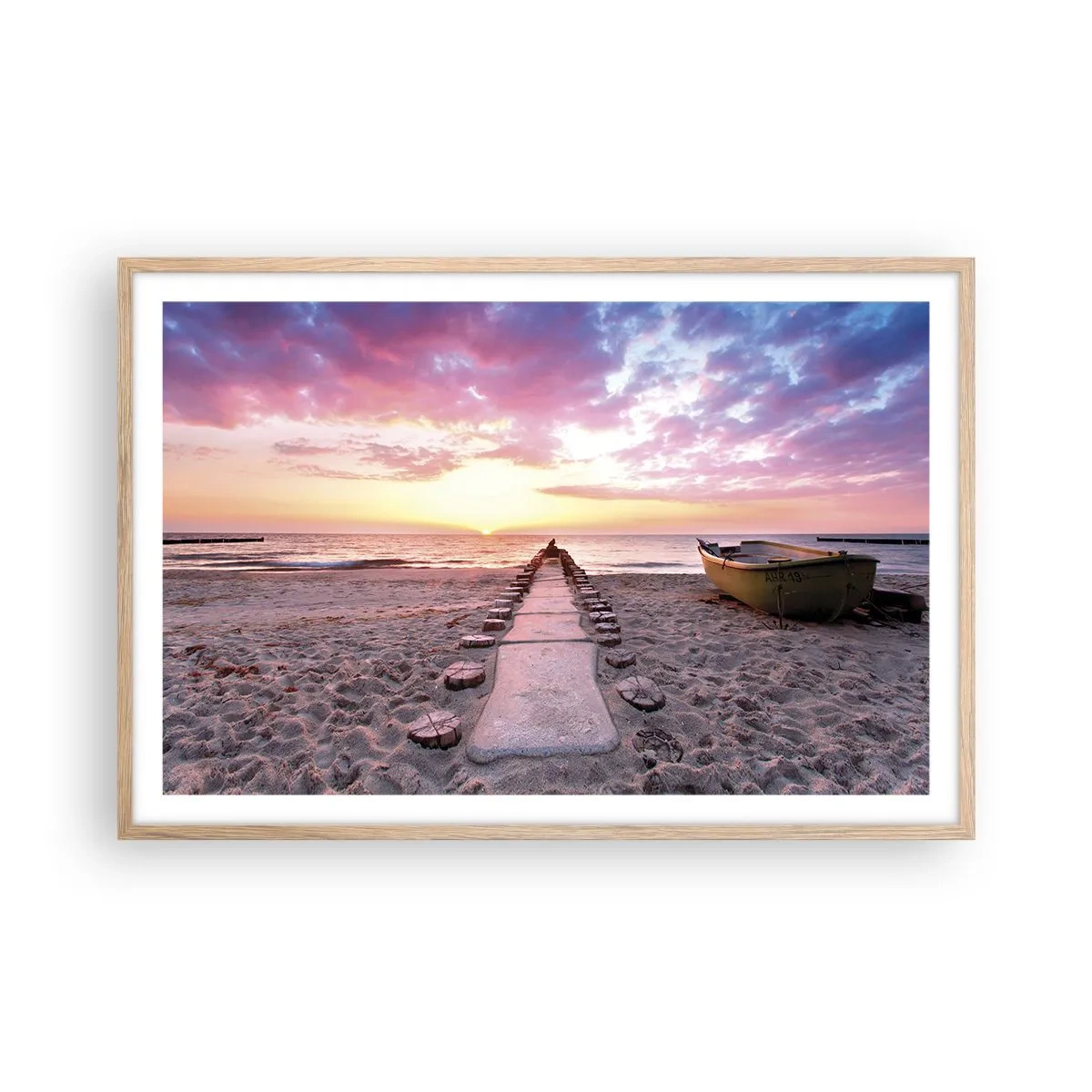 Poster in light oak frame - Moments of Profound Experience - 91x61 cm