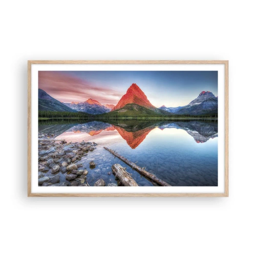 Poster in light oak frame - Heat and Cold - 91x61 cm