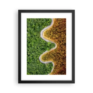Poster in black frame - Borders and Breakthroughs - 30x40 cm