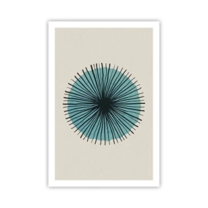 Poster - Rays on Blue - 61x91 cm