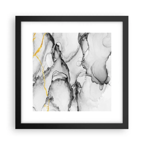 Poster in black frame - Composition with a Golden Motif - 30x30 cm