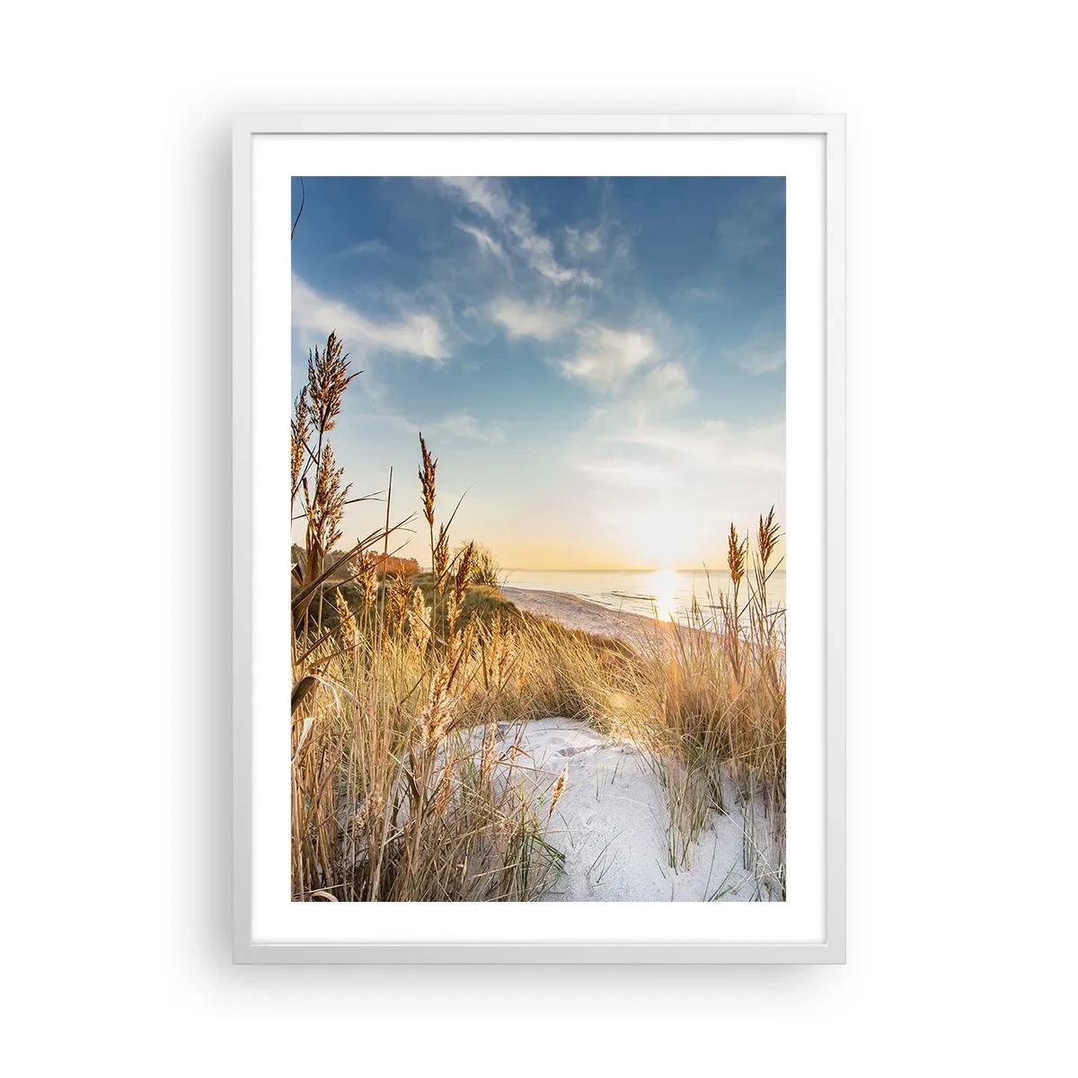 Poster in white frmae - Northern Beach - 50x70 cm