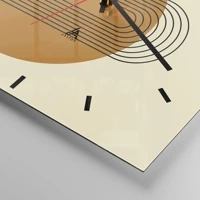Clock face with lines