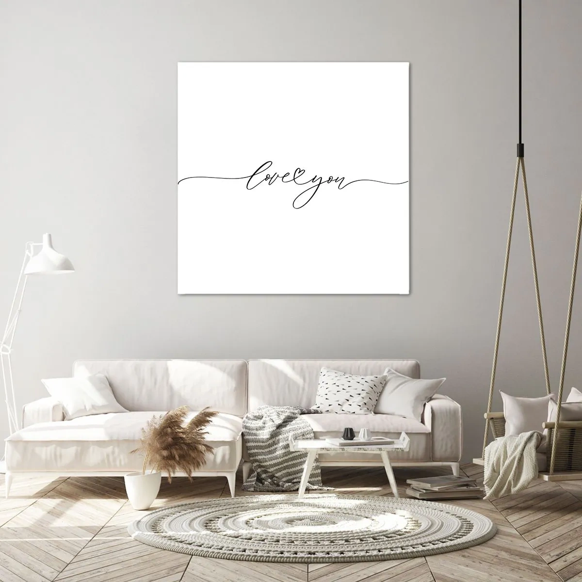 Canvas picture - Black on White - 40x40 cm