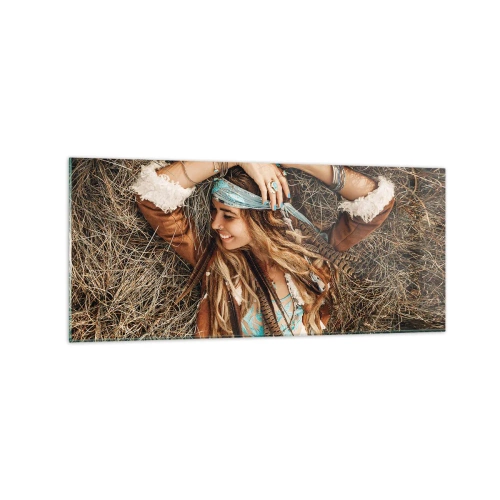 Glass picture - On the Way to the Summer of Love - 120x50 cm