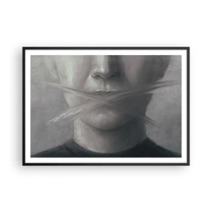 Poster in black frame - Not a Word - 100x70 cm