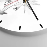 Clock face with lines