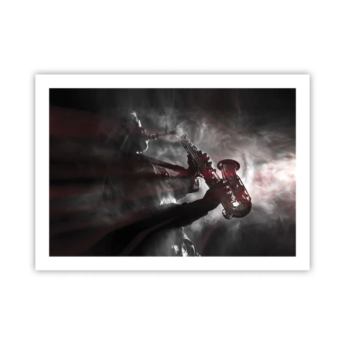 Poster - Lost in the Fog of Jazz - 70x50 cm