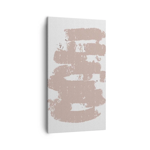Canvas picture - Abstract in Delicate Pink - 45x80 cm