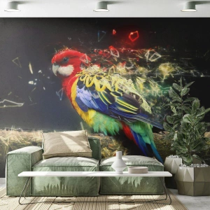 Photo Wallpaper Standard Eco - Messenger of Light - Abstraction, Parrot, Bird - 450x315 cm