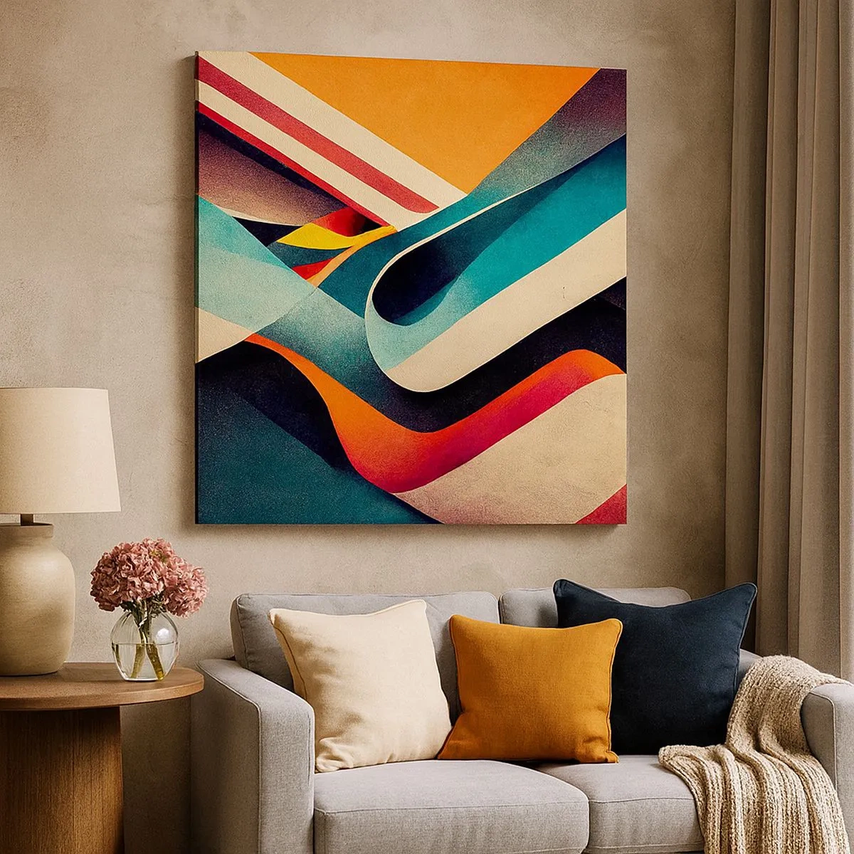 Canvas picture - Intense Composition - 30x30 cm