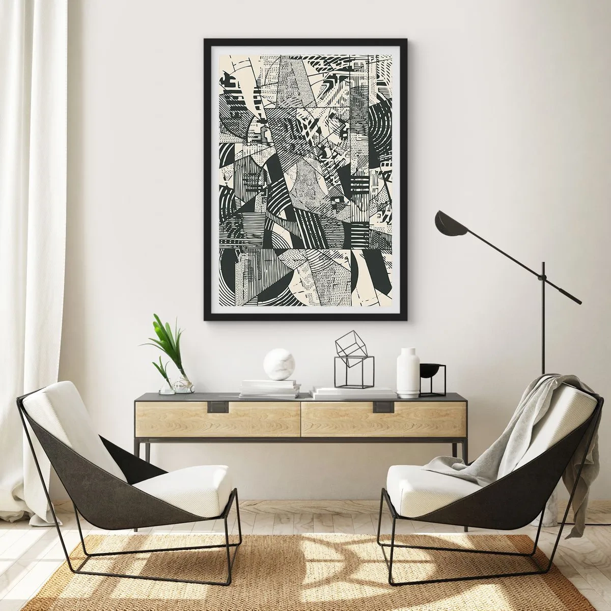 Poster in black frame - Dynamics of Contemporaneity - 70x100 cm
