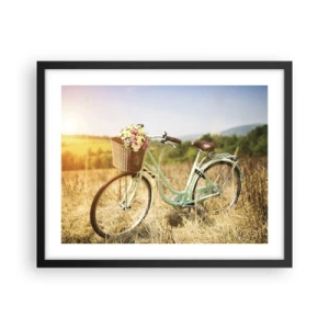 Poster in black frame - I will Stay Here for a While - 50x40 cm