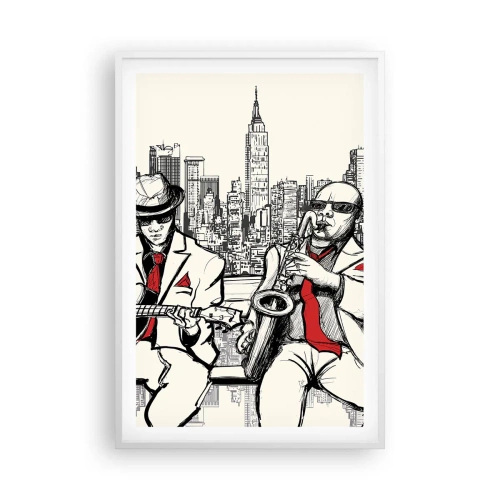 Poster in white frmae - New York Improvisation - 61x91 cm