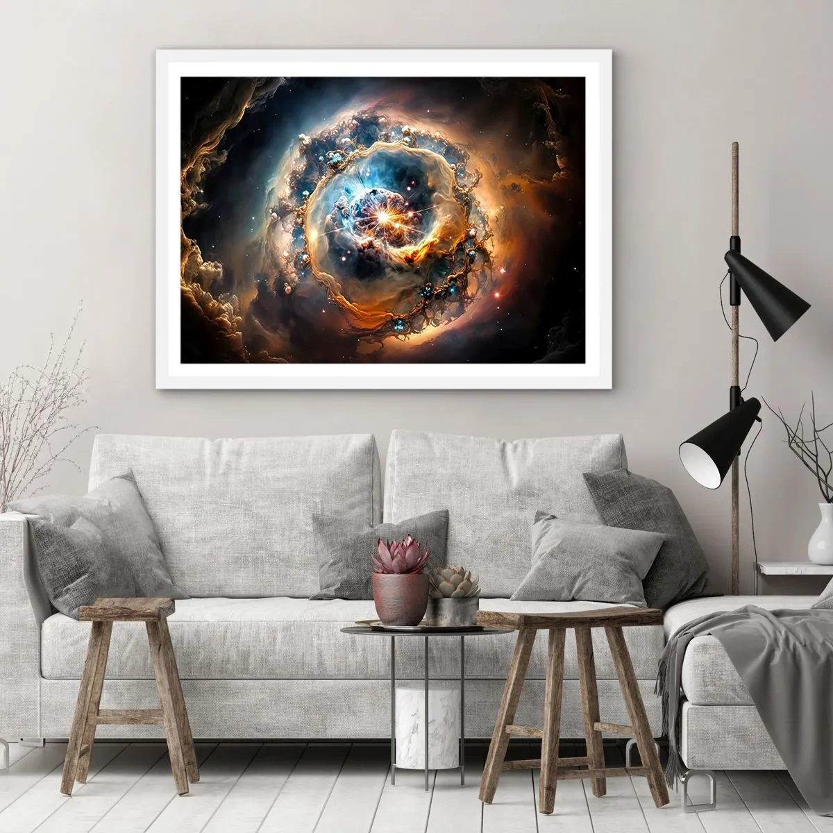 Poster in white frmae - Beginning - 50x40 cm