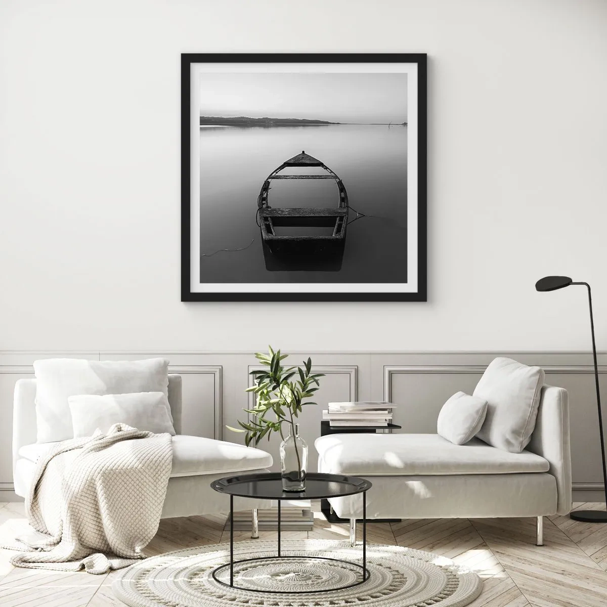 Poster in black frame - Longing and Melancholy - 40x40 cm