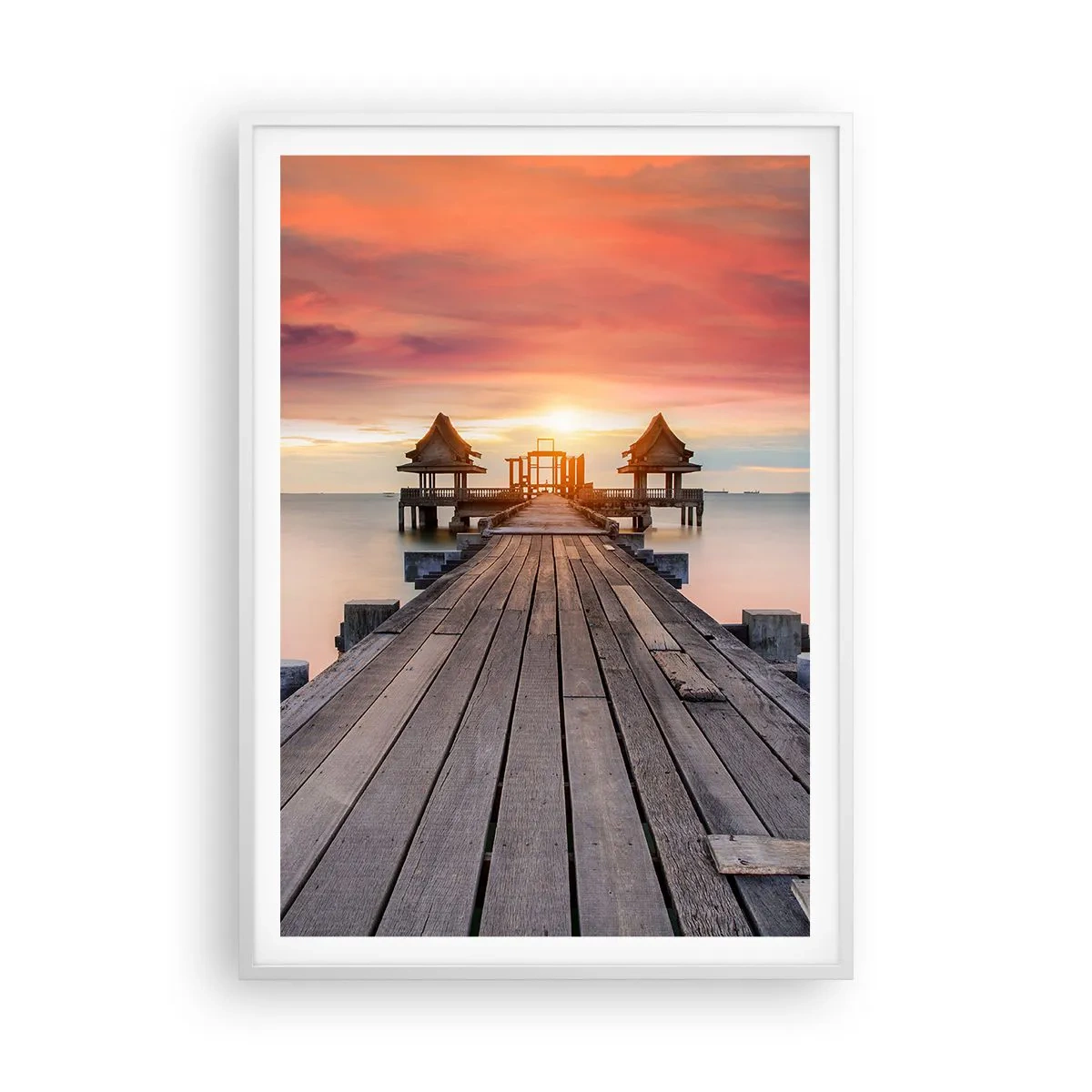 Poster in white frmae - Sunset on the East - 70x100 cm