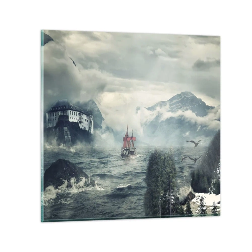 Glass picture - On Magical Waters - 60x60 cm