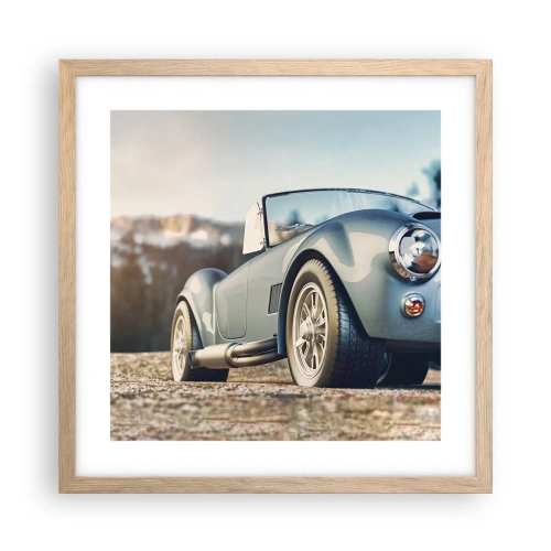 Poster in light oak frame - Styel Is What Counts - 40x40 cm