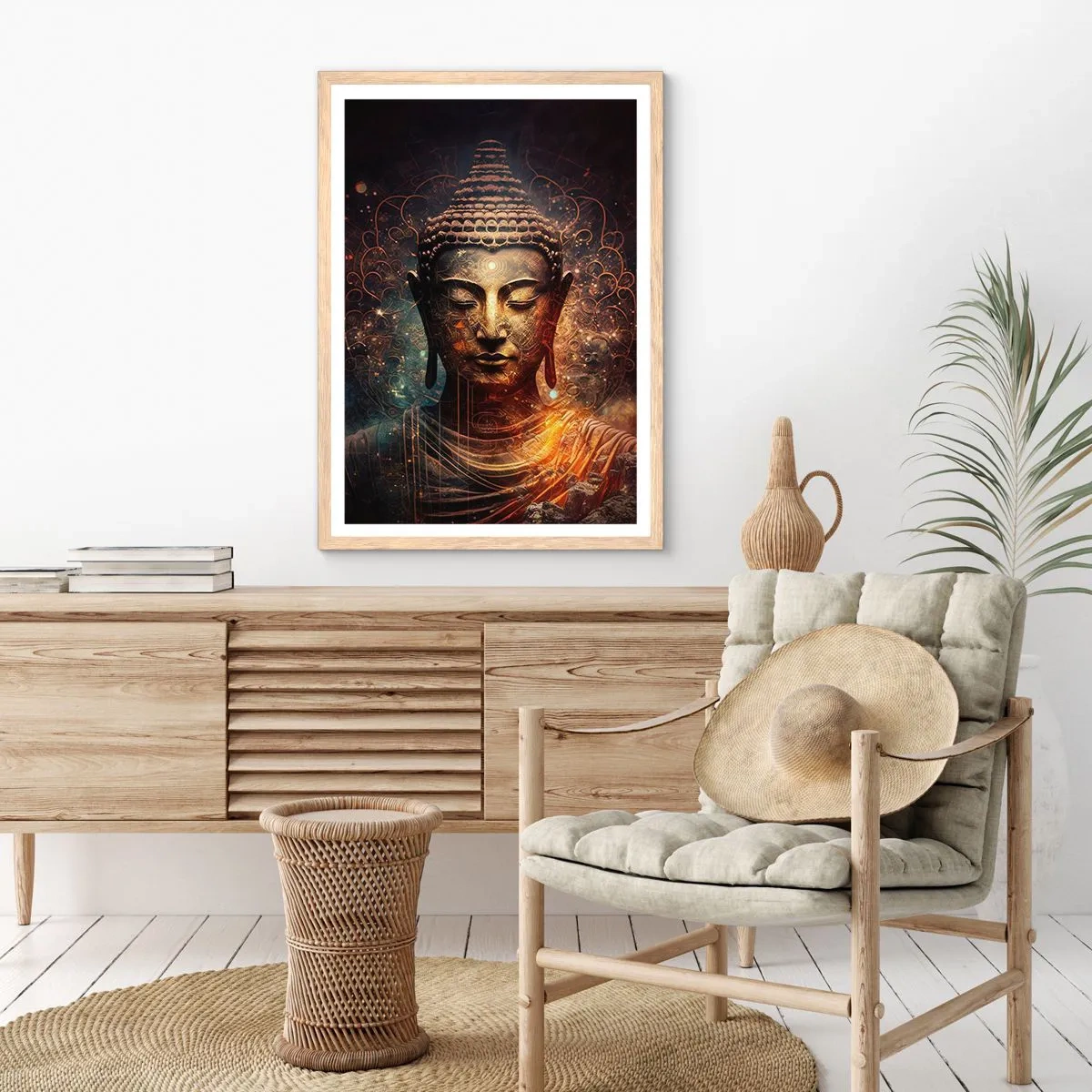 Poster in light oak frame - Spiritual Balance - 61x91 cm