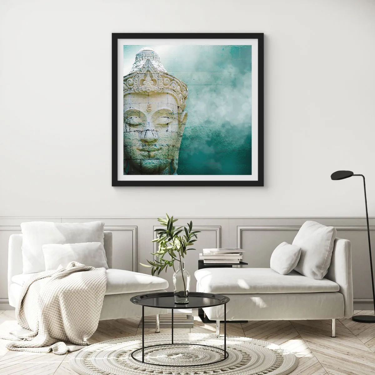 Poster in black frame - In Search of Light - 30x30 cm