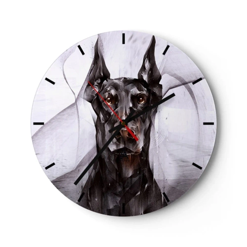 Wall clock - Clock on glass - Born to Nobility - 40x40 cm