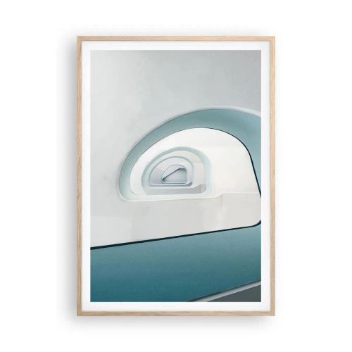 Poster in light oak frame - To the Bottom of Blue - 70x100 cm