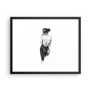 Poster in black frame - By Her Side the World Disappears - 50x40 cm