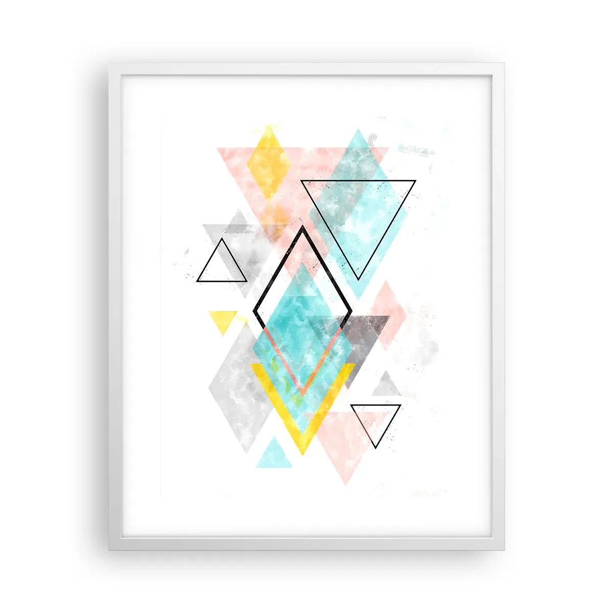 Poster in white frmae - Geometric Play - 40x50 cm