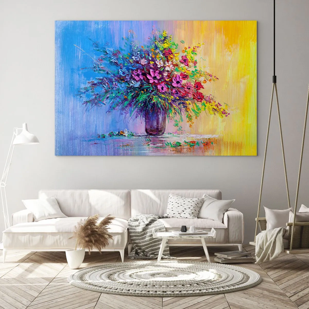 Glass picture - Gift from Summer Meadow - 100x70 cm