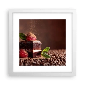 Poster in white frmae - Life Is Sweet - 30x30 cm