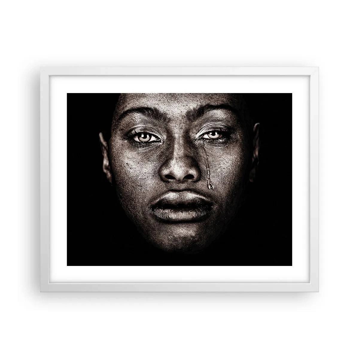 Poster in white frmae - One Tear - 50x40 cm