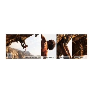 Photo Wallpaper Sample Standard Eco - The Whole World on a Sharp Cliff - Kalymnos Island, Rock Climbing, Landscape - 100x30 cm