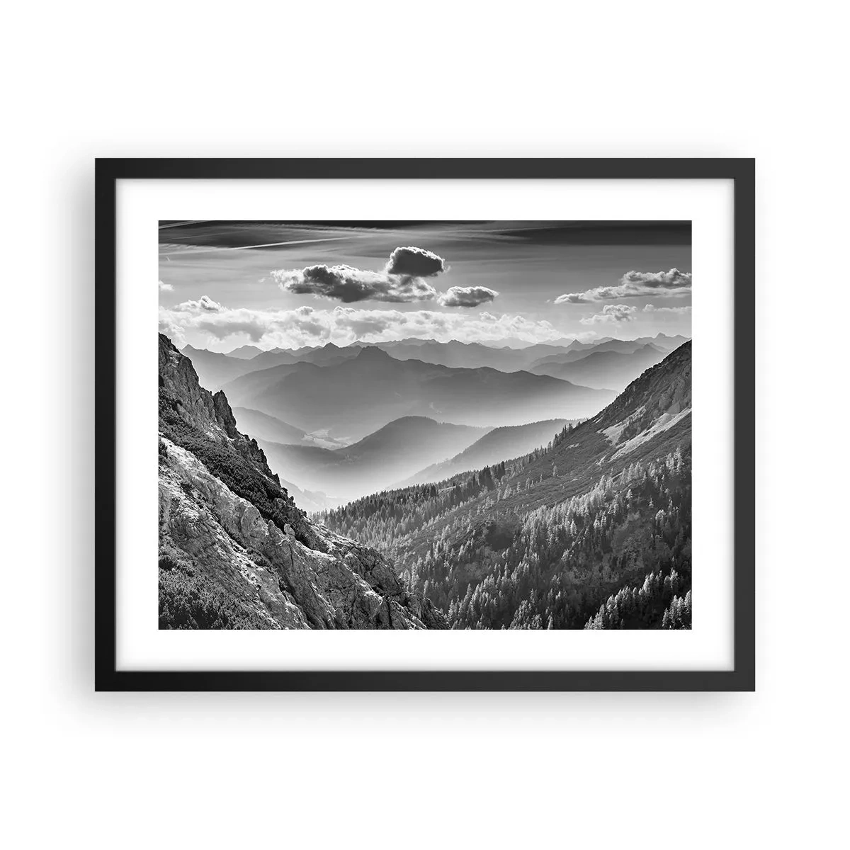 Poster in black frame - All the Way to the Horizon - 50x40 cm