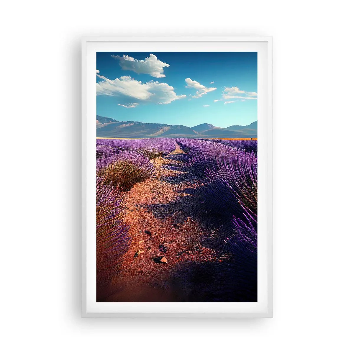 Poster in white frmae - Fragrant Fields - 61x91 cm