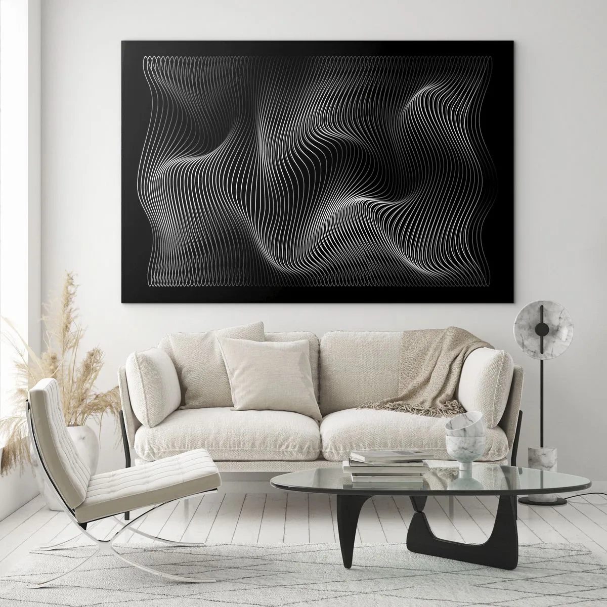 Glass picture - Dance of the Light in Space - 100x70 cm