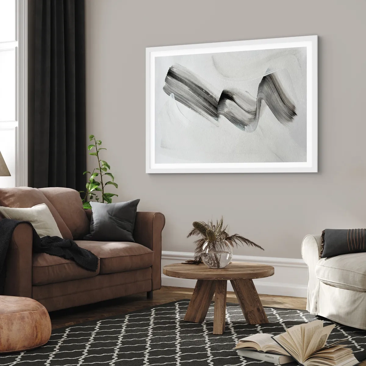 Poster in white frmae - Casually for Fun - 70x50 cm