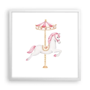 Poster in white frmae - Off the Hoofs - 50x50 cm