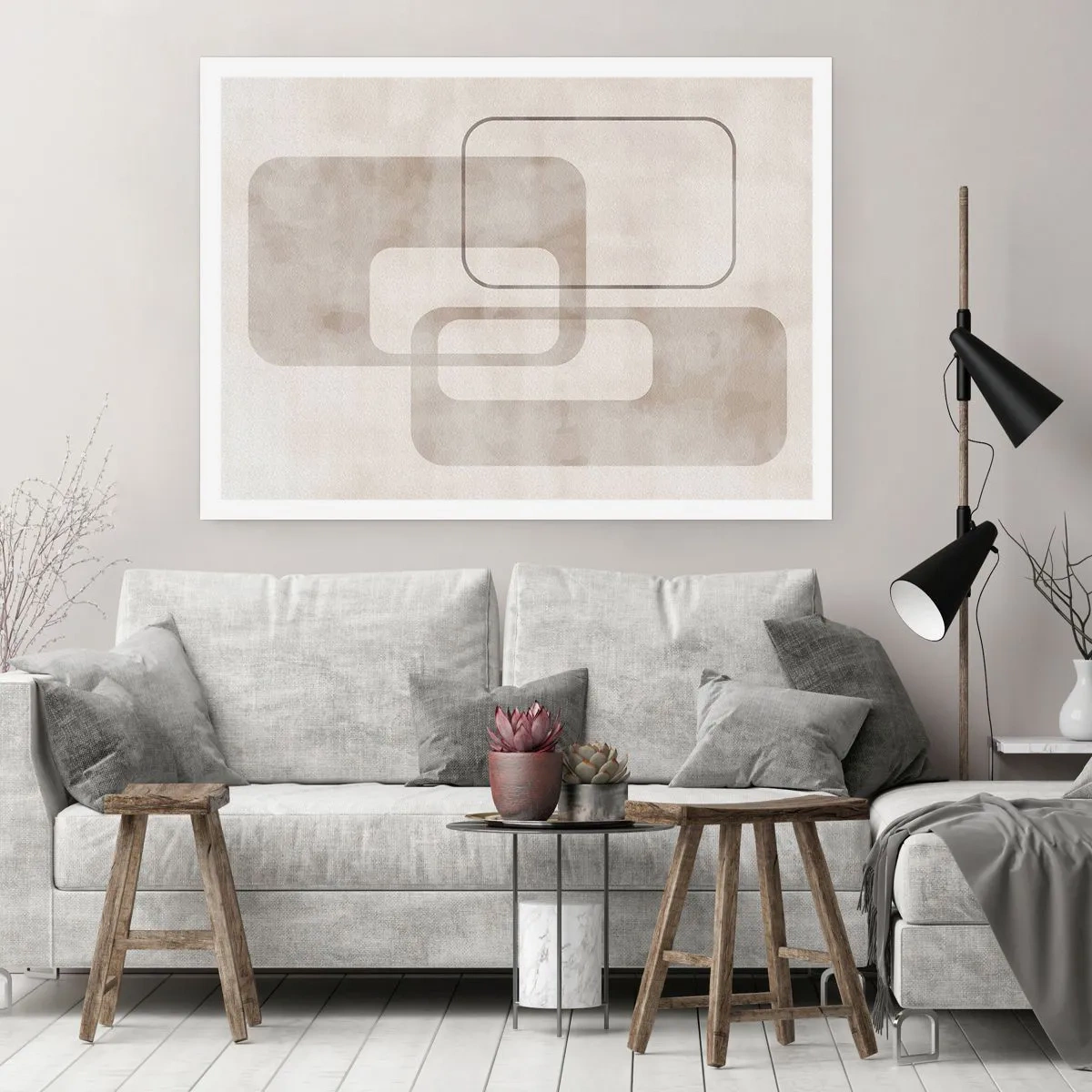 Poster - Geometrical Grout - 91x61 cm