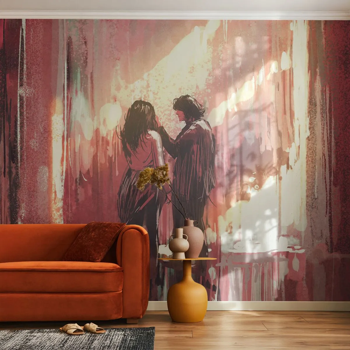 Photo Wallpaper Standard Eco - Eternal Spectacle of Love - Abstraction, Woman, Love - 500x350 cm