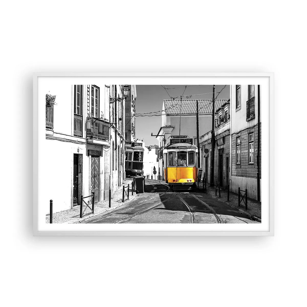 Poster in white frmae - Spirit of Lisbon - 91x61 cm
