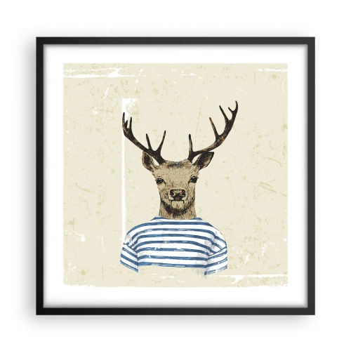 Poster in black frame - Becaue I Like Striped T-Shirts - 50x50 cm