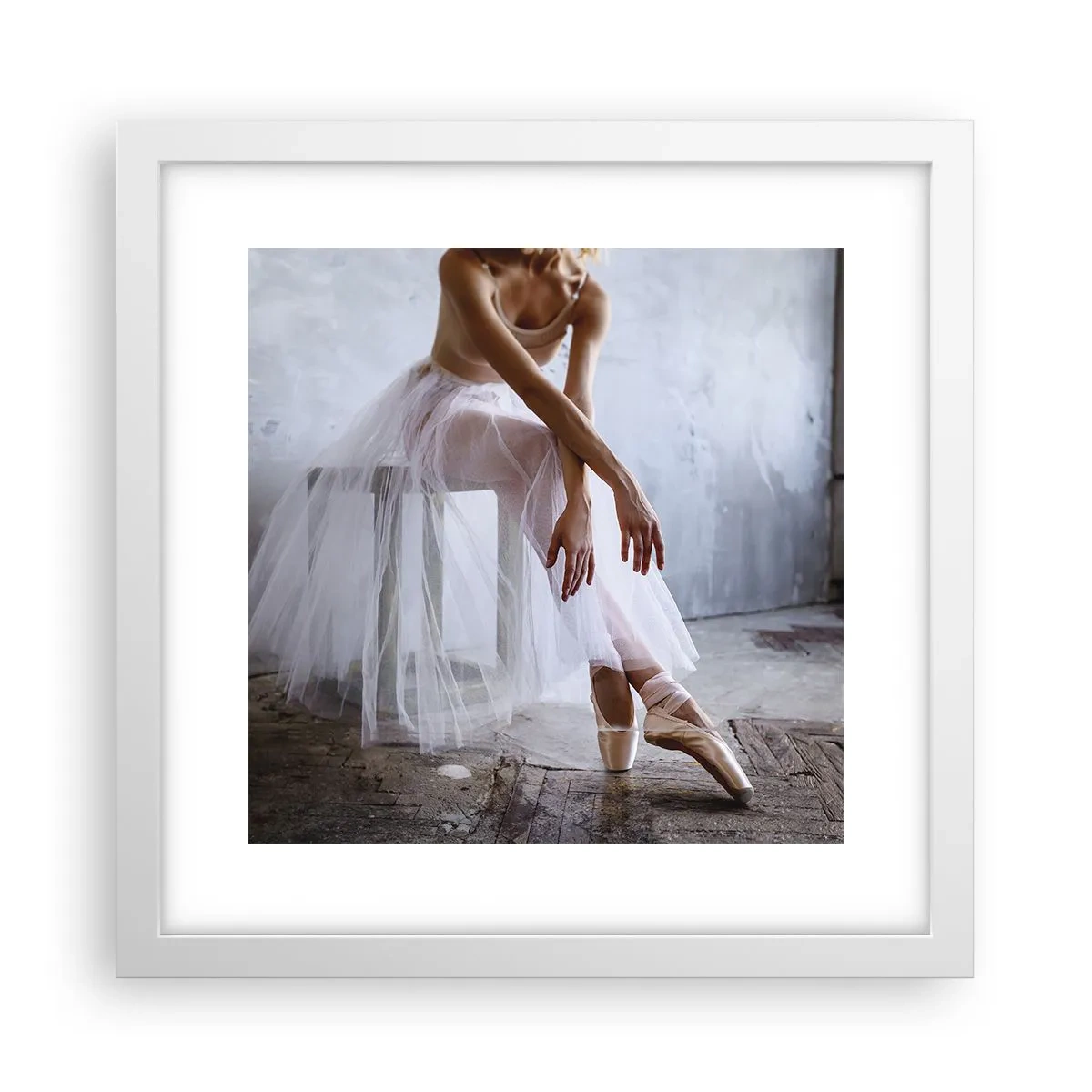 Poster in white frmae - Before the Ramp Lights Are On - 30x30 cm