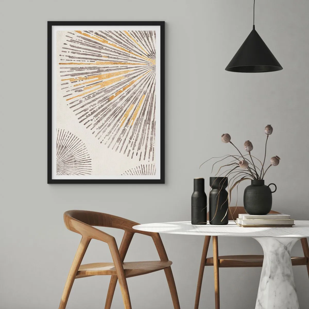 Poster in black frame - Beauty of a Ray - 70x100 cm
