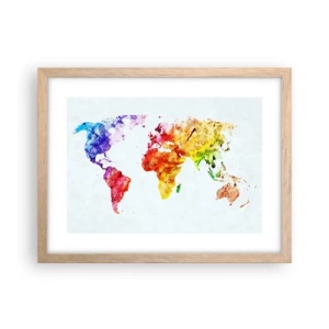 Poster in light oak frame - All Colours of Light - 40x30 cm