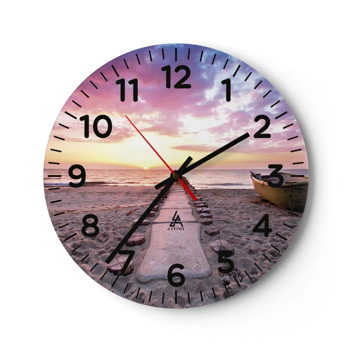 Wall clock - Clock on glass - Moments of Profound Experience - 30x30 cm